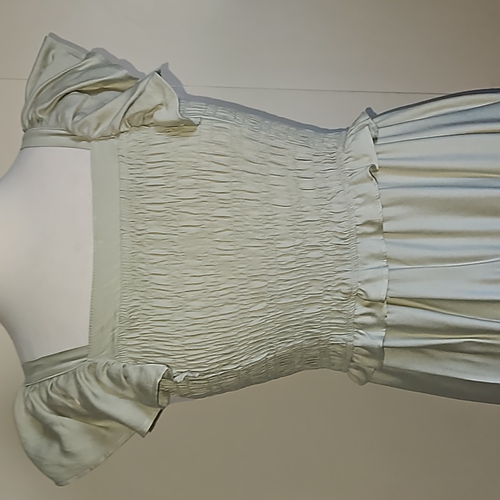 Anthropologie Moon River Layered Midi Sundress Smocked Short Sleeves Size Small - Picture 4 of 17